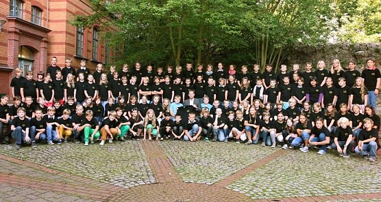 Die 5klässler wurde begrüßt (Foto: privat) Die 5klässler wurde begrüßt (Foto: privat)