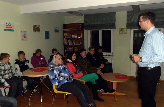 Vortrag vor Sch&uuml;lern (Foto: privat)