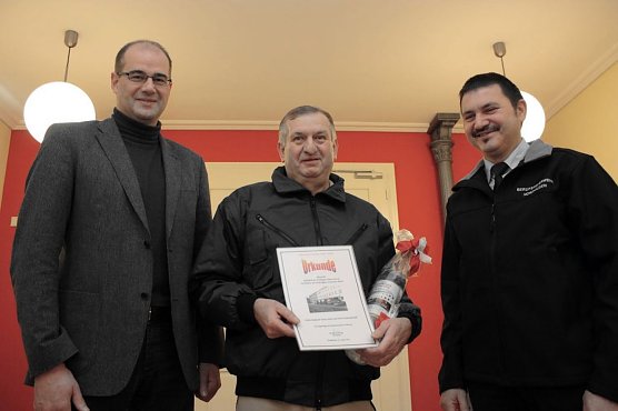 Jubilar geehrt (Foto: P. Grabe|Stadtverwaltung Nordhausen)