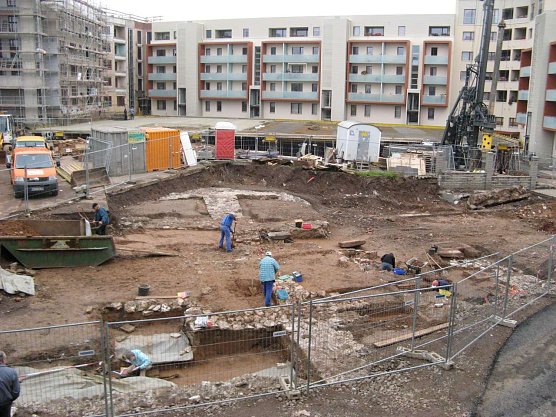 Grabungen hinter dem Rathaus in Nordhausen (Foto: privat)