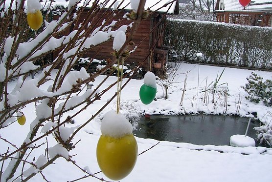 Ostereier mit Schneehaube (Foto: P. Sieckel) Ostereier mit Schneehaube (Foto: P. Sieckel)