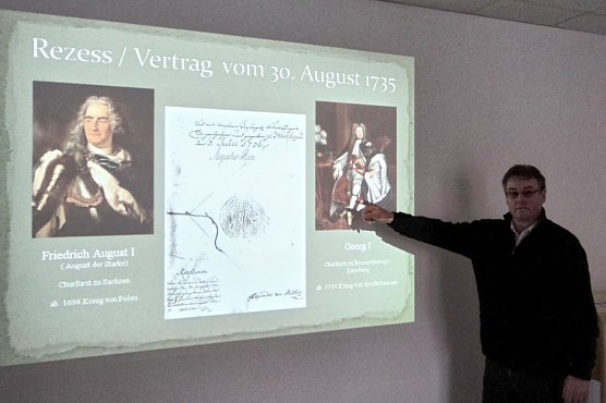 Vopel beim Vortrag (Foto: privat)