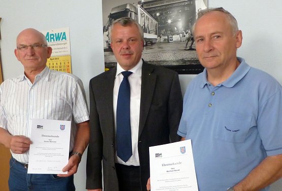 Von links: Meinicke, Salomon, Wendt (Foto: Kreisverkehrswacht Nordhausen)