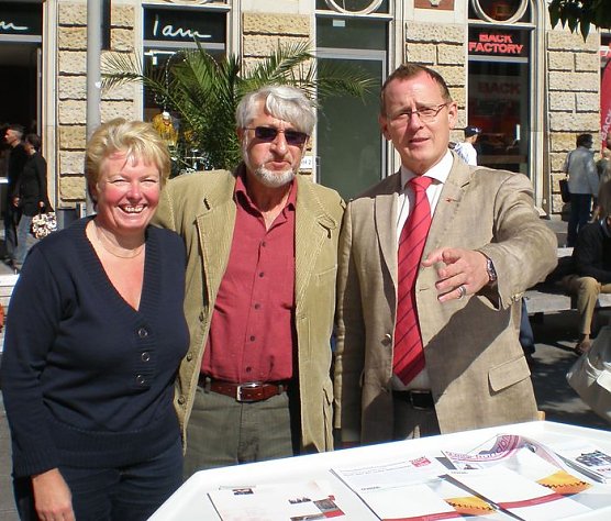 Petra und Detlef Hauhal, Bodo Ramelow (Foto: Buntfuß) Petra und Detlef Hauhal, Bodo Ramelow (Foto: Buntfuß)