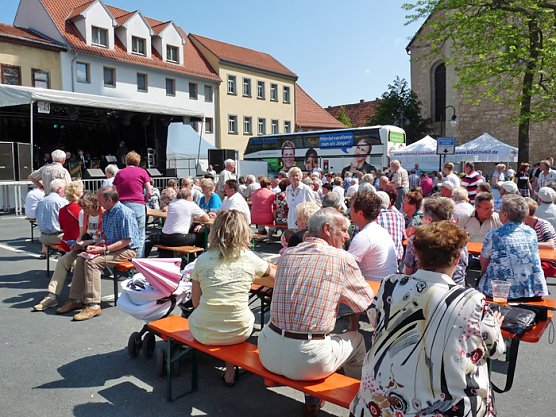 Friedenstauben &uuml;ber Sondershausen (Foto: Karl-Heinz Herrmann)