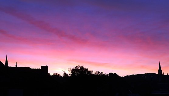 Morgenrot &uuml;ber Nordhausen (Foto: nnz)
