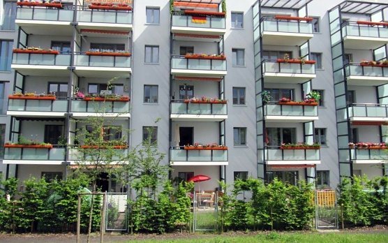 Der Blick auf die Balkonseite (Foto: WBG)