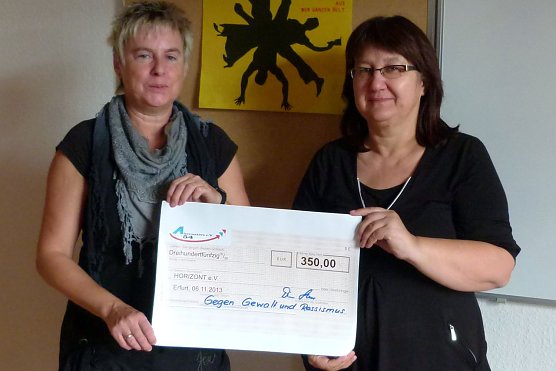 Scheck überreicht (Foto: LINKE) Scheck überreicht (Foto: LINKE)