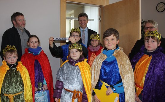 Sterinsinger im Rathaus (Foto: I. Bergmann|Stadtverwaltung Nordhausen)