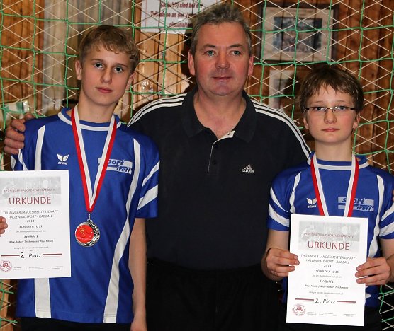 Teichmann und Fiebig mit Trainer (Foto: Uwe Tittel) Teichmann und Fiebig mit Trainer (Foto: Uwe Tittel)