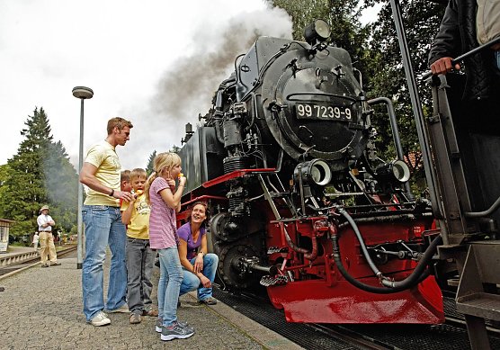 Mit Volldampf unterwegs (Foto: Sammlung HSB/HTV M. Gloger) Mit Volldampf unterwegs (Foto: Sammlung HSB/HTV M. Gloger)