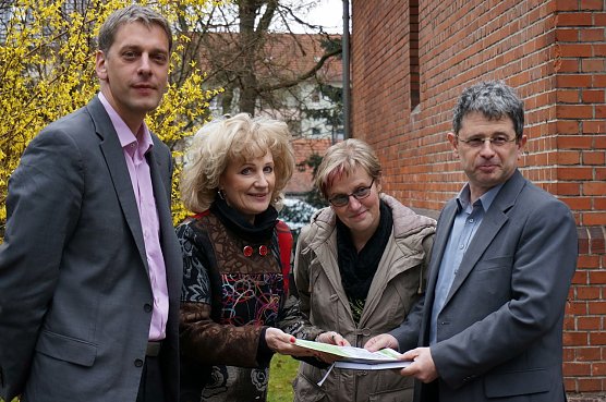 Wollen den Radweg: Klante, Keller, Rothg&auml;nger, Erfurt (Foto: Sandra Witzel)