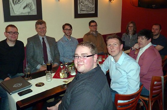 Im Gespräch mit dem Oberbürgermeister (Foto: JU) Im Gespräch mit dem Oberbürgermeister (Foto: JU)