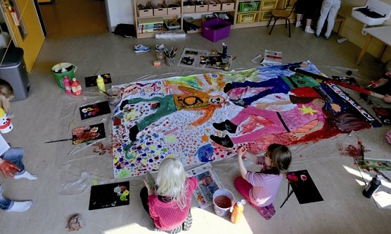 Erste Ergebnisse des Kunstprojektes (Foto: Jens Fr&ouml;hlich)