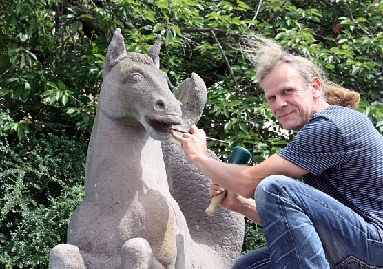 Meerpferd repariert (Foto: P. Grabe|Stadtverwaltung Nordhausen)