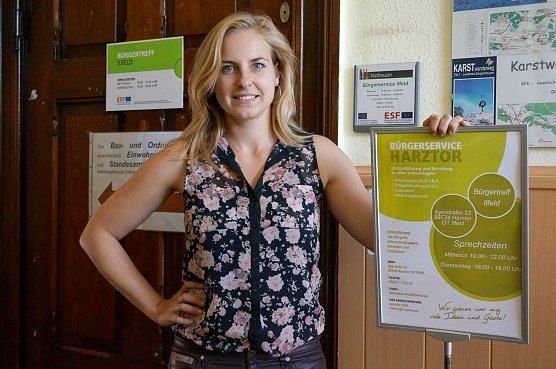 Jennifer Pohl vom B&uuml;rgerservice Harztor (Foto: Sandra Witzel)