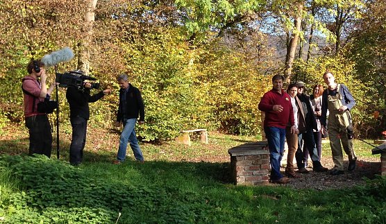 Dreharbeiten im Ahornpark (Foto: privat)