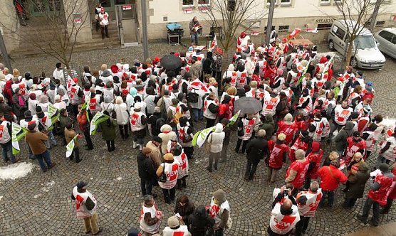 Warnstreik in Nordhausen (Foto: nnz)
