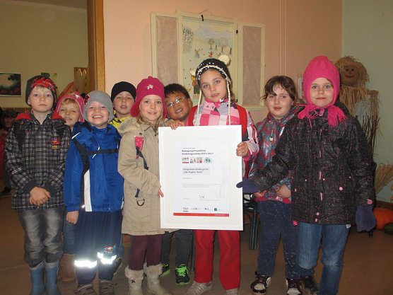 Die KITA Ida-Vogeler-Seele ist nun offiziell "Bewegungsfreundlich" (Foto: Kreissportbund)