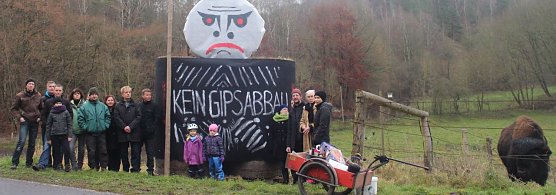 Kein neuer Gipsabbau im S&uuml;dharz - in R&uuml;digsdorf wird wieder protestiert  (Foto: Angelo Glashagel)