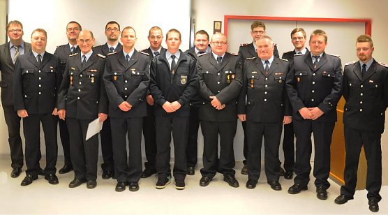 Befördert und geehrt (Foto: Feuerwehr Bleicherode) Befördert und geehrt (Foto: Feuerwehr Bleicherode)