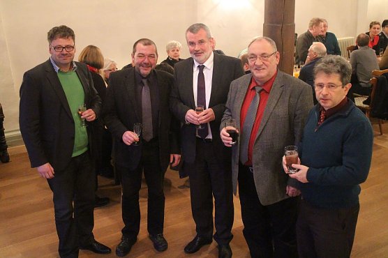 v.l.: Frank Rostek, Maik Schr&ouml;ter, Stefan N&uuml;&szlig;le, Egon Primas, Dirk Erfurt (Foto: Angelo Glashagel)