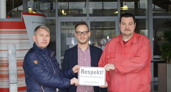 v.l.n.r.: Oliver W&ouml;nnmann, Alexander Scharff, Lutz J&uuml;ngling (Foto: IG Metall Nordhausen)