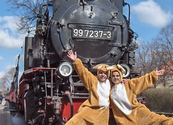 Der Osterhase kommt mit dem Zug - am Osterwochenende organisiert die Harzer Schmalspurbahn wieder die beliebten Osterfahrten (Foto: Harzer Schmalspurbahn GmbH)
