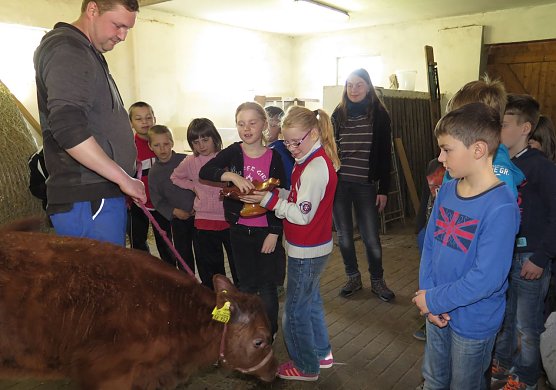 K&auml;lbertaufe in Harz Rigi - Die Zeremonie war der acht Jahre alten Lilli Reimann und der ein Jahr &auml;lteren Ashley Silex aus Halle/Sa. vorbehalten. (Foto: Iris Freitag)
