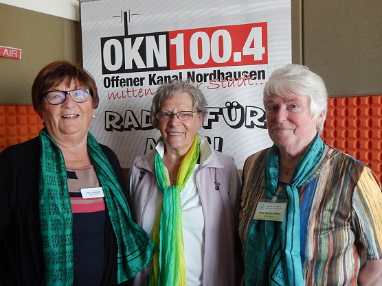 Seit rund 10 Jahren arbeiten Elke Landsiedel, Gudrun Tannh&auml;user und Christa Merx ehrenamtlich bei den Gr&uuml;nen Damen.  (Foto: Sandra Witzel)