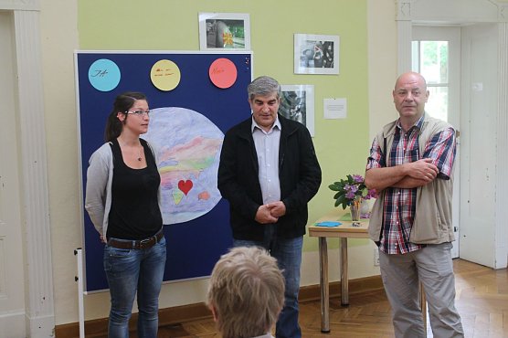 Paulin Meder, Nader Mahboubkhah und Ernst Scholze berichteten &uuml;ber ihre Erlebnisse und ihre Arbeit mit Fl&uuml;chtlingen und Nordhausen (Foto: Angelo Glashagel)