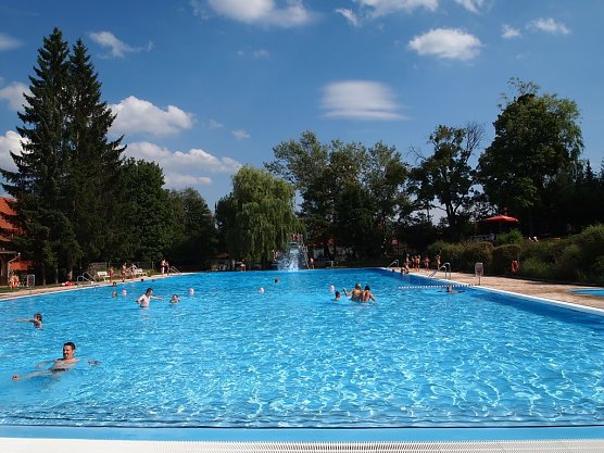 Zum Neptunfest wird der Meeresgott im Bleicher&ouml;der Freibad einziehen (Foto: Regina Englert)