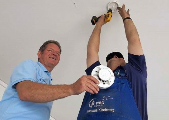 Rauchwarnmelder eingebaut (Foto: WBG S&uuml;dharz)