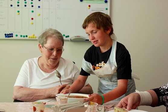 Auch der 11-j&auml;hrige Niklas aus der Regelschule Hainleite in Wolkramshausen engagierte sich am "Sozialen Tag" (Foto: privat)