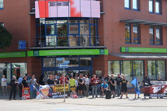 NPD-Demonstration in der Rautenstra&szlig;e (Foto: nnz)