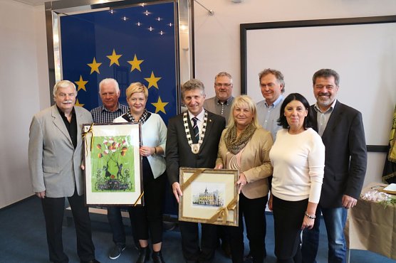Besuch aus Ostr&oacute;w Wielkopolski im Nordh&auml;user Rathaus (Foto: Angelo Glashagel)