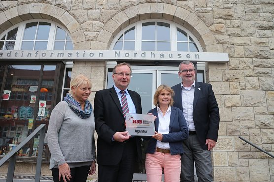 v.l.: Hannelore Haase, Matthias Wagener, Birgit Adam und Stefan N&uuml;&szlig;le (Foto: Angelo Glashagel)