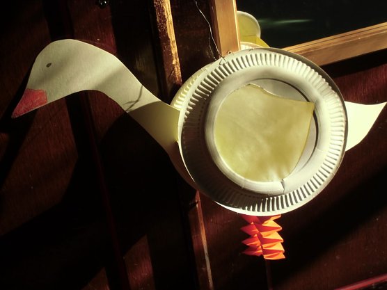 Martinsgans als Laterne - morgen wird im KILA gebastelt (Foto: Frank Tuschy)