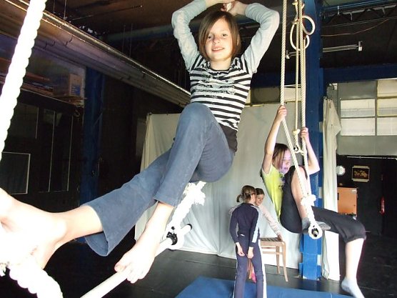 &Uuml;ben am Trapez (Foto: S. B&ouml;ttcher)