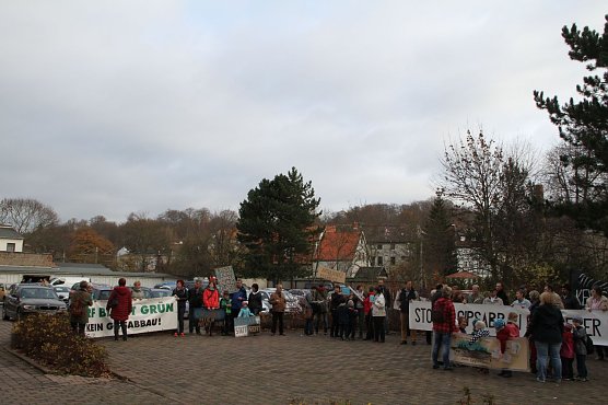 Rund 50 Personen waren zur Demo gekommen (Foto: Angelo Glashagel)