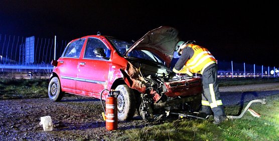 Unfall auf der A 38 (Foto: Feuerwehr Heiligenstadt)