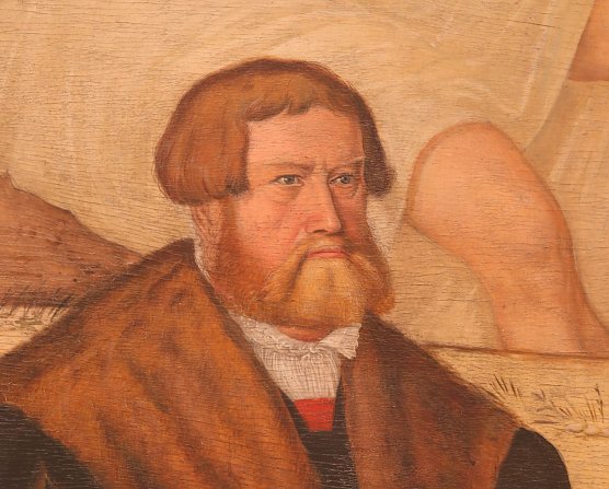 Nordhausens B&uuml;rgermeister Michael Meyenburg im Cranachgem&auml;lde (Foto: Heidelore Kneffel)