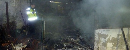 Gartenlaube brannte v&ouml;llig nieder (Foto: prrivat)