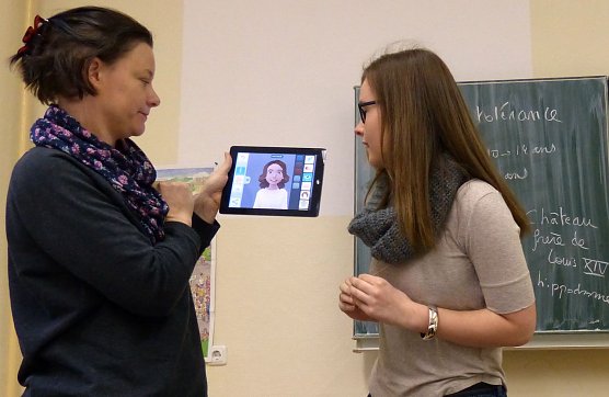 Moderne Medien im Einsatz (Foto: G. Gorges)