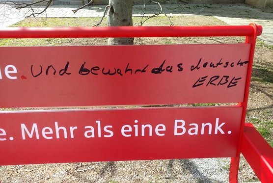 Schmierfinken am Werk (Foto: Peter Blei)