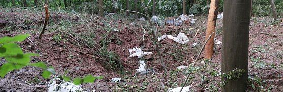 Der Blick in den Trichter der Explosion (Foto: nnz)