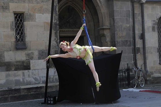 Eva im Paradies und bald im Nordh&auml;user Zirkuszelt (Foto: Studio 44 e.V.)