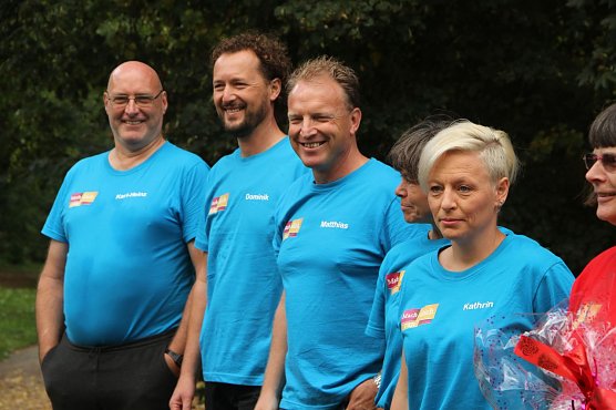 F&uuml;nf f&uuml;r Nordhausen (v.l.): Karl-Heinz Gr&ouml;pler, Dominique Richter, Matthias Eggerth, Bettina Lorenz und Kathrin Oppernberger (Foto: Angelo Glashagel)