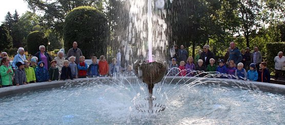 Rosengartenbrunnen bei Wiederer&ouml;ffnung (Foto: I. Bergmann, Stadt Nordhausen)