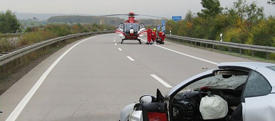 Schwerer Unfall auf der A 38 (Foto: nnz) Schwerer Unfall auf der A 38 (Foto: nnz)